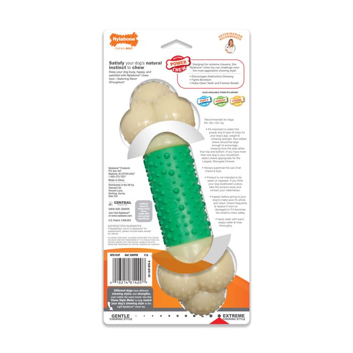 Nylabone Double Action Chew - Nylabone Double Action Chew, Souper (9"L)  