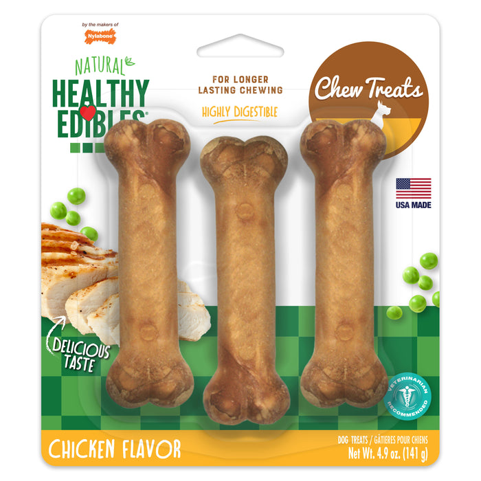 Nylabone Healthy Edibles, Regular (4.5"), 3 pack - Chicken  