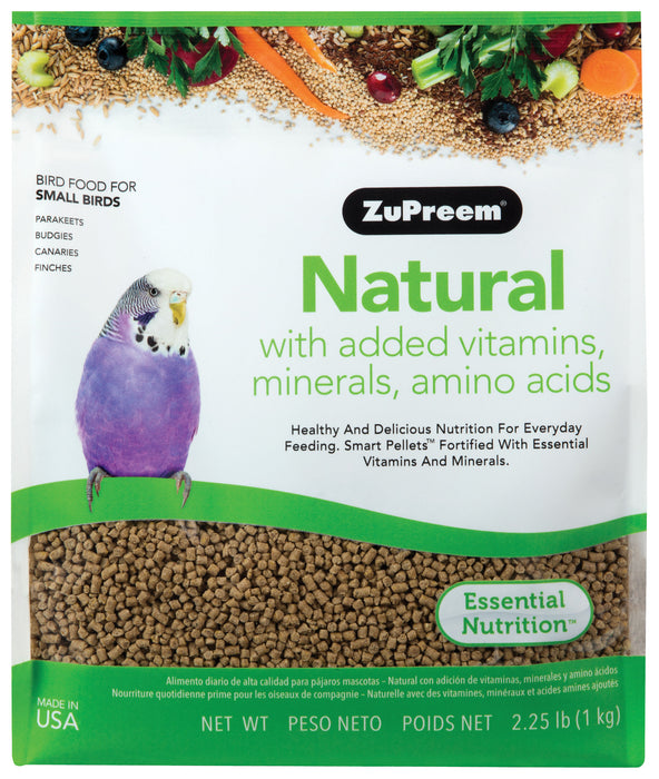 ZuPreem Natural Premium Daily Bird Food - ZuPreem Natural - Small Birds, 2.25 lb  