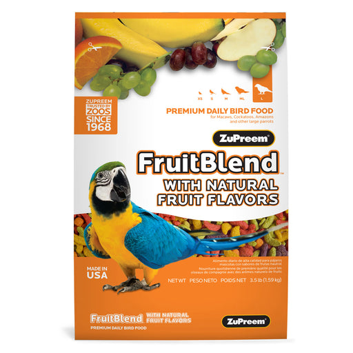 Zupreem FruitBlend Flavor Bird Food - Large Parrot FruitBlend, 17.5 lb  