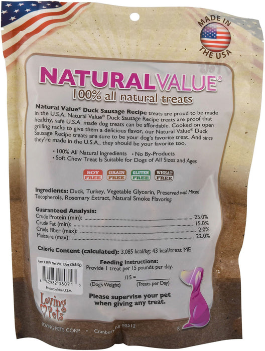 Natural Value Sausages - Jeffers - Dog Supplies > Dog Treats > Jerky & Sausages