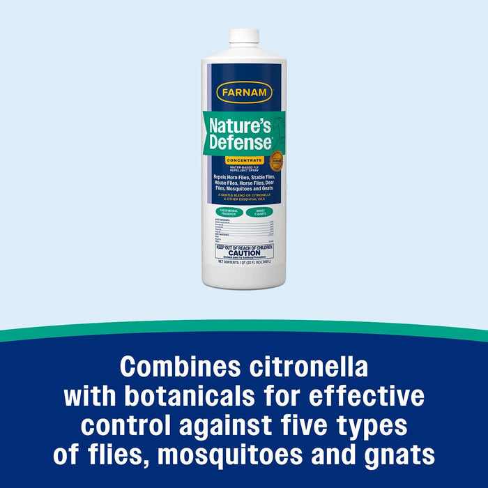 Nature's Defense Fly Repellent Spray - FAD9 - Concentrate - 32 oz - 13