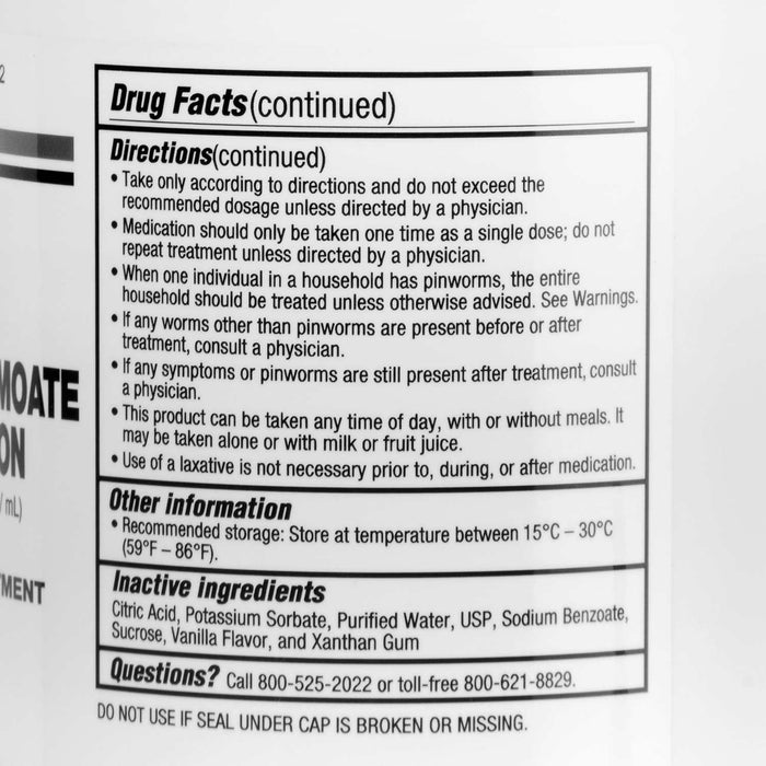 Pyrantel Pamoate Suspension, 50 mg/mL - 16oz  