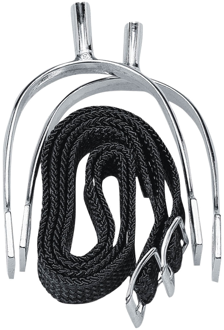 Korsteel Never Rust Spurs with Nylon Braided Horse Spur Straps — Jeffers