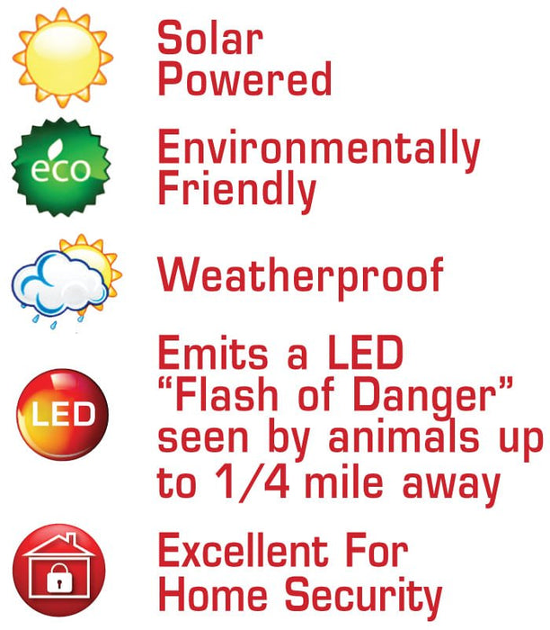 Nite Guard Solar Flash Animal Repellent Device - Jeffers - Animal & Pet Supplies > Pet Containment Systems