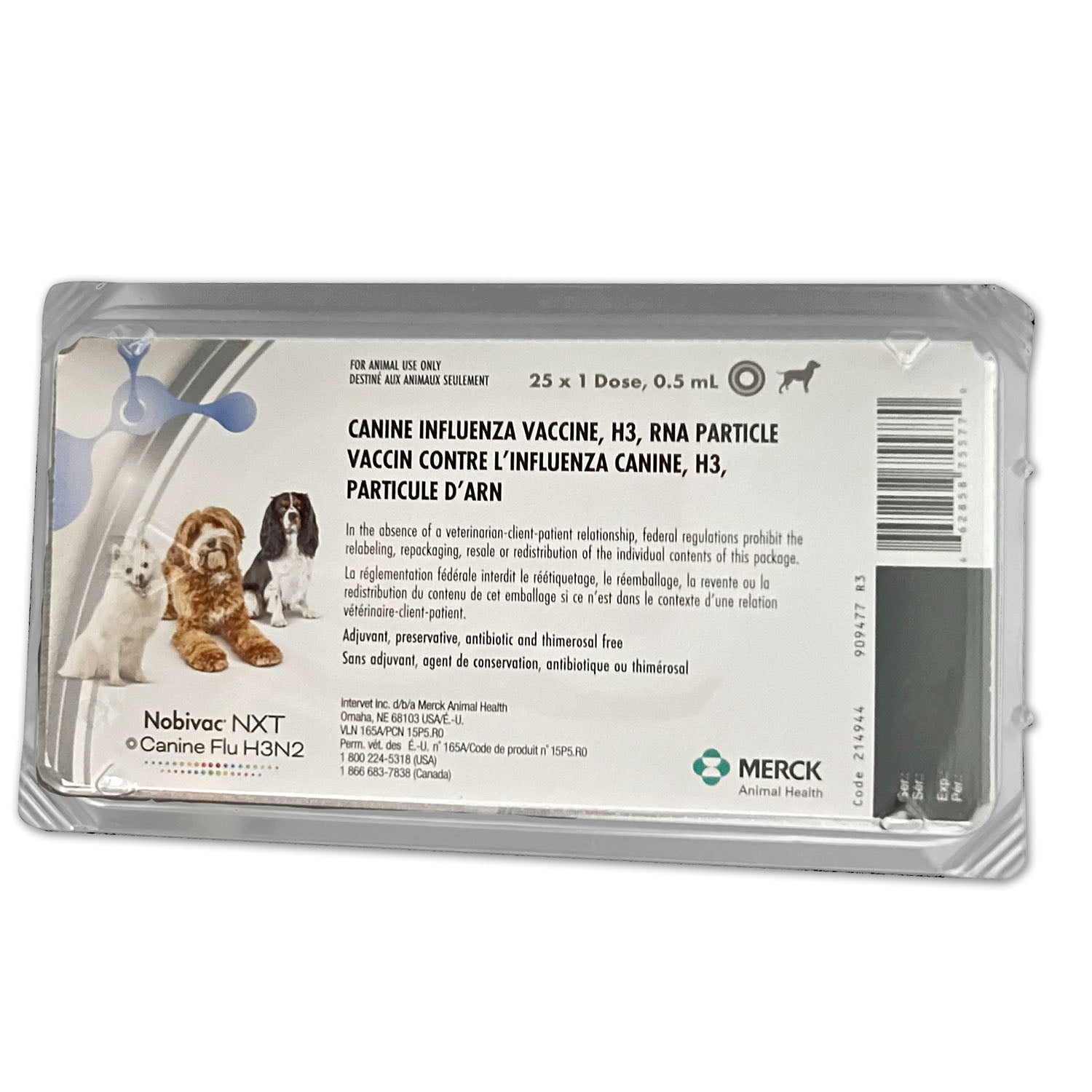 Nobivac NXT Canine Influenza H3N2 Dog Vaccine, 25 x 1 Doses — Jeffers