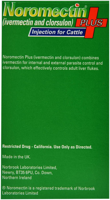 Noromectin Plus Injection Cattle Dewormer - Jeffers - Animal Health & Wellness > Medicine