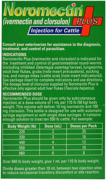 Noromectin Plus Injection Cattle Wormer — Jeffers