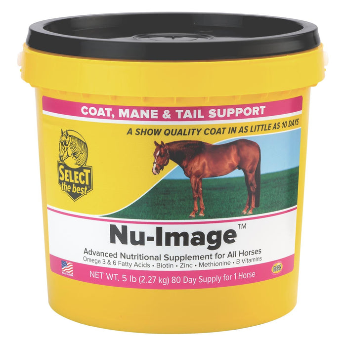 Nu - Image Coat, Mane & Tail Supplement for Horses – Biotin, Omega Fatty Acids & Zinc for Healthy Hair Growth - Jeffers - Animal Health & Wellness > Skin & Coat Care