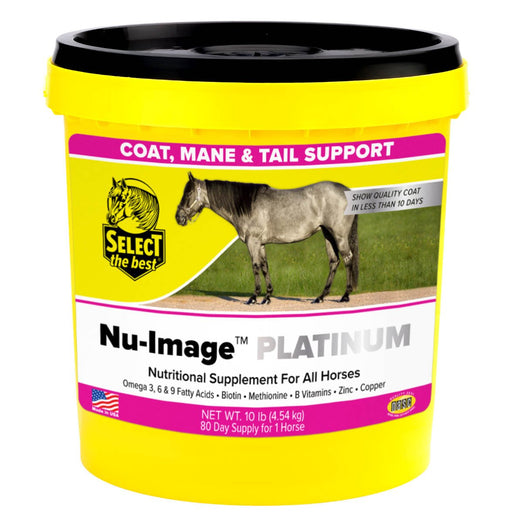 Nu - Image Platinum Horse Coat, Mane & Tail Supplement with Omega 3 - 6 - 9, Biotin & Amino Acids for Show - Ready Shine - Jeffers - Animal Health & Wellness > Skin & Coat Care