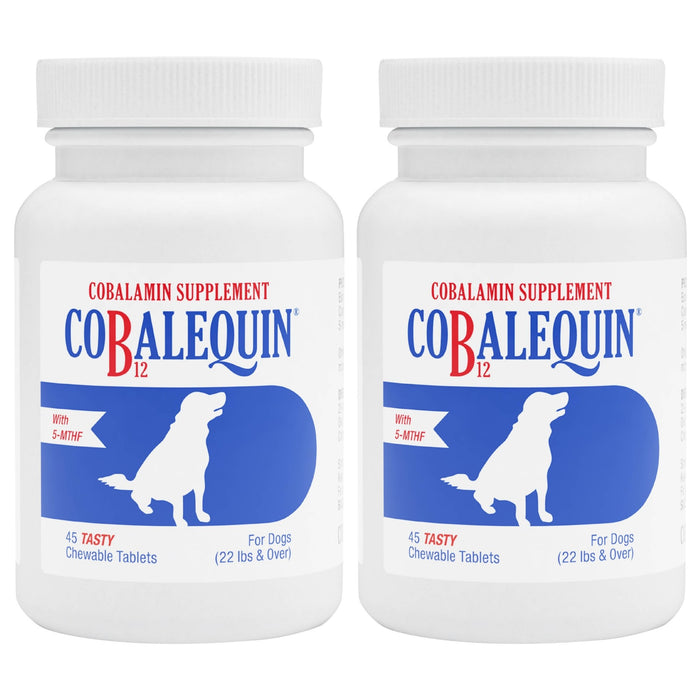 Nutramax Cobalequin B12 Supplement for Cats & Dogs - 2FWP-2 - 22 lbs and Over - 2 pk (45 ct Each) - 15