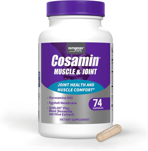 Nutramax Cosamin Muscle & Joint for Men & Women, 74 Capsules - 2FXA - 74 Capsules - 1