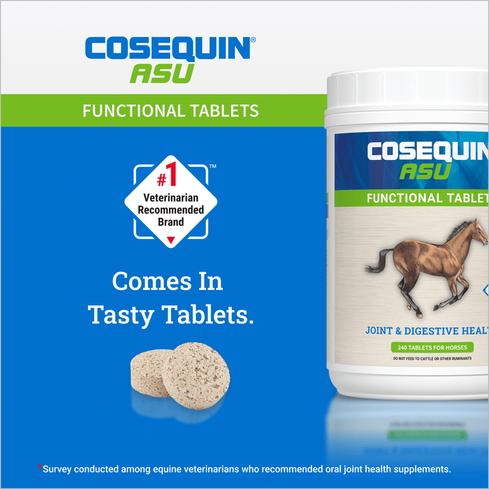 Nutramax Cosequin ASU Joint & Digestive Health Functional Tablets for Horses, 240 Tablets - 060NM-3000308 - 9