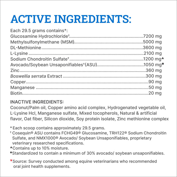 Nutramax Cosequin ASU Joint & Hoof Pellets Joint Health Supplement for Horses - 060NM-3000007 - 4