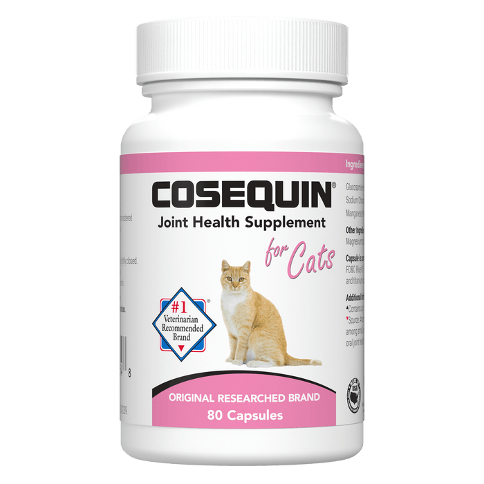 Nutramax Cosequin Joint Health Supplement for Cats With Glucosamine and Chondroitin 80 Capsules