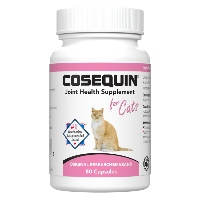 Nutramax Cosequin Joint Health Supplement for Cats - With Glucosamine and Chondroitin, 80 Capsules - Jeffers - Animal Health & Wellness > Vitamins & Supplements