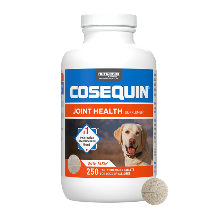 Nutramax Cosequin Maximum Strength Joint Health Plus MSM Supplement for Dogs, Chewable Tablets - 015NM-CHEWDS250-MSM - 250 Chewable Tablets - Each - 18