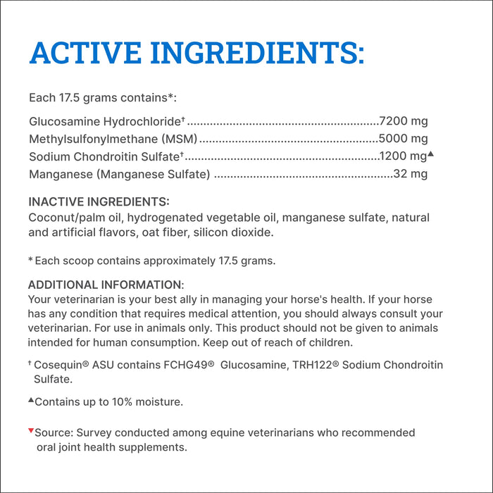 Nutramax Cosequin Optimized Pellets with MSM Joint Health Supplement for Horses, 1400 Grams - 060NM-3000254 - 4