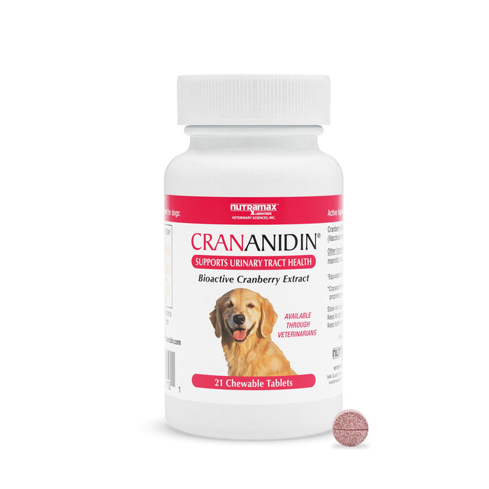 Nutramax Crananidin - Cranberry Extract Urinary Tract Health Supplement for Dogs, 75 Chewable Tablets - 2FWU-2 - 75 Chewable Tablets - 2 pk - 7