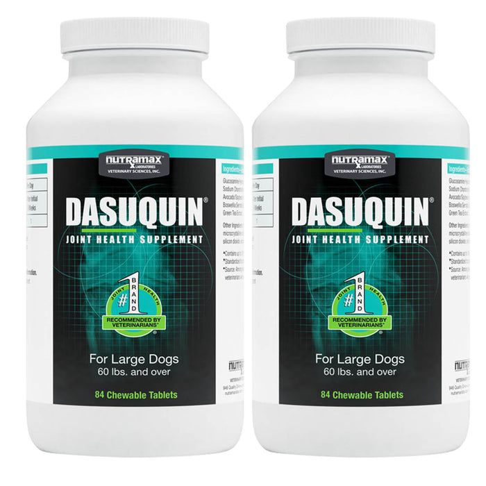 Nutramax Dasuquin for Dogs, Joint Health Supplement, Contains Glucosamine, Plus Chondroitin, ASU, and More, Supports Healthy Joints, Chewable Tablets - 2FAJ-2 - Large - Over 60 lbs - 2 pk (84 count each) - 21