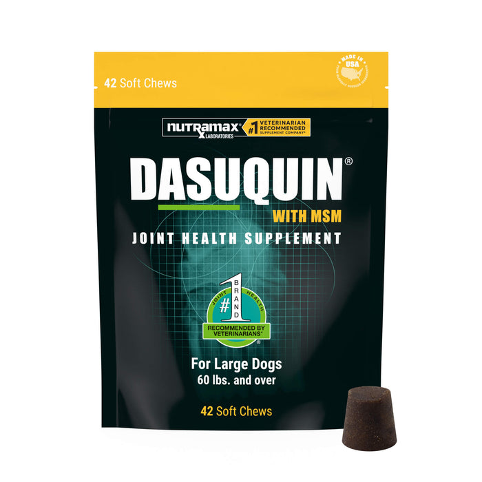 Nutramax Dasuquin for Dogs, Joint Health Supplement, Glucosamine, Chondroitin, ASU, MSM and More, Supports Healthy Joints, Soft Chews - 015NM-3000192 - Large - Over 60 lbs - 42 ct - 23