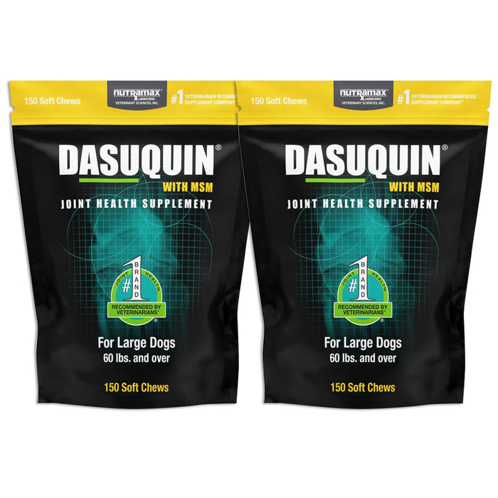 Nutramax Dasuquin for Dogs, Joint Health Supplement, Glucosamine, Chondroitin, ASU, MSM and More, Supports Healthy Joints, Soft Chews - 2FAF-2 - Large - Over 60 lbs - 2 pk (150 ct) - 7