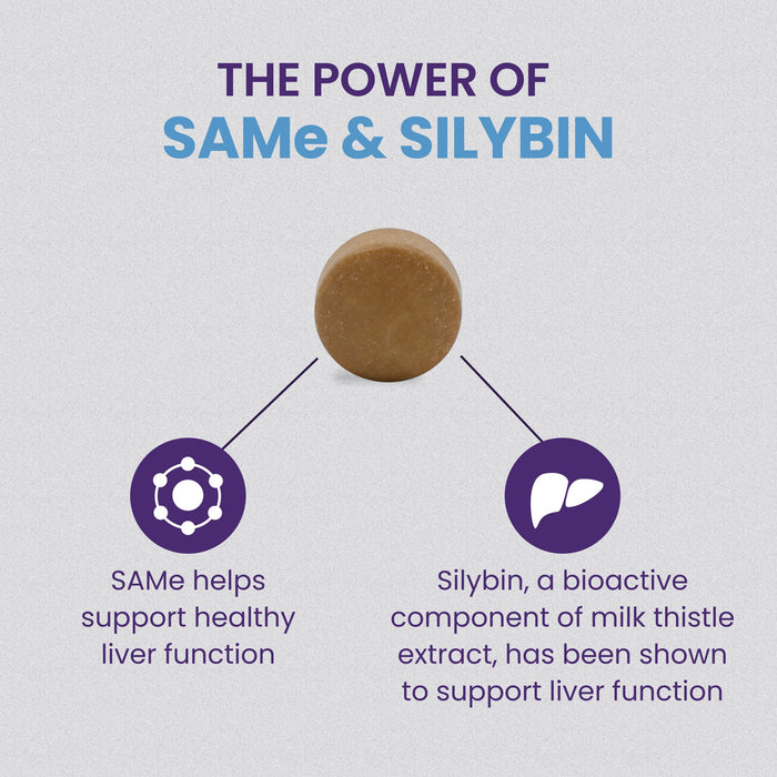 Nutramax Denamarin Liver Health Tablets for Dogs and Cats - 015NM-3000110 - Up to 12lbs - 30 Tablets - 6