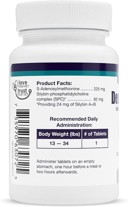 Nutramax Denamarin Liver Health Tablets for Dogs and Cats - 015NM-3000111 - 13 - 34lbs - 30 Tablets - 10