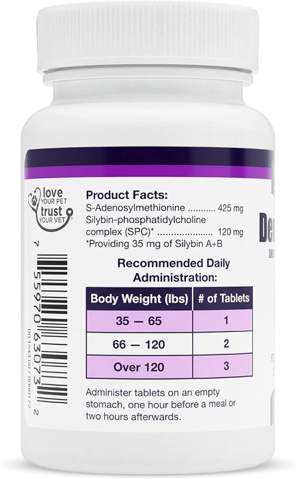 Nutramax Denamarin Liver Health Tablets for Dogs and Cats - 015NM-3000112 - 35 - 65lbs - 30 Tablets - 19