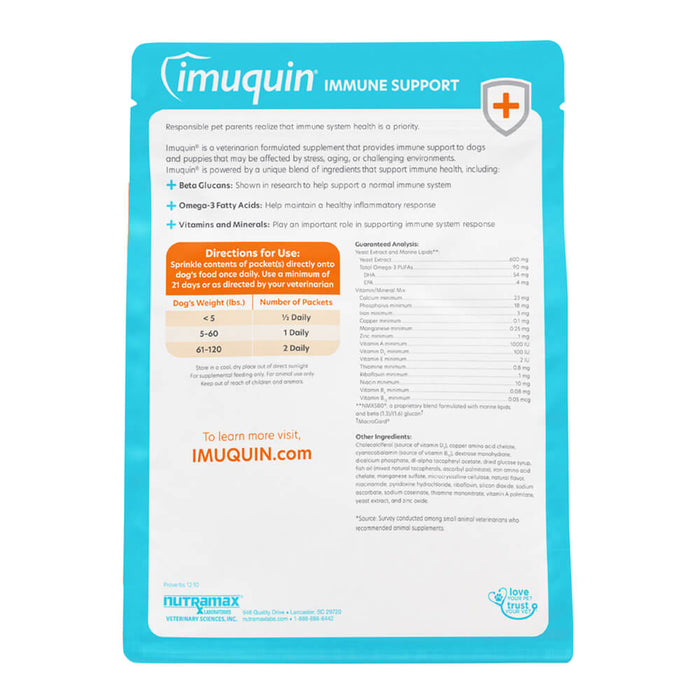Nutramax Imuquin Immune Health for Dogs, 30 Packets - 015NM-3000070 - 30 Powder Packets (Unflavored) - 2