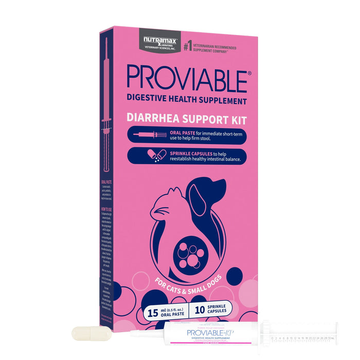 Nutramax Proviable - KP/DC Kit for Dogs and Cats, 10 Capsules - 015NM-15ML - Cats & Small Dogs - 15 mL Paste - 1 ct - 1
