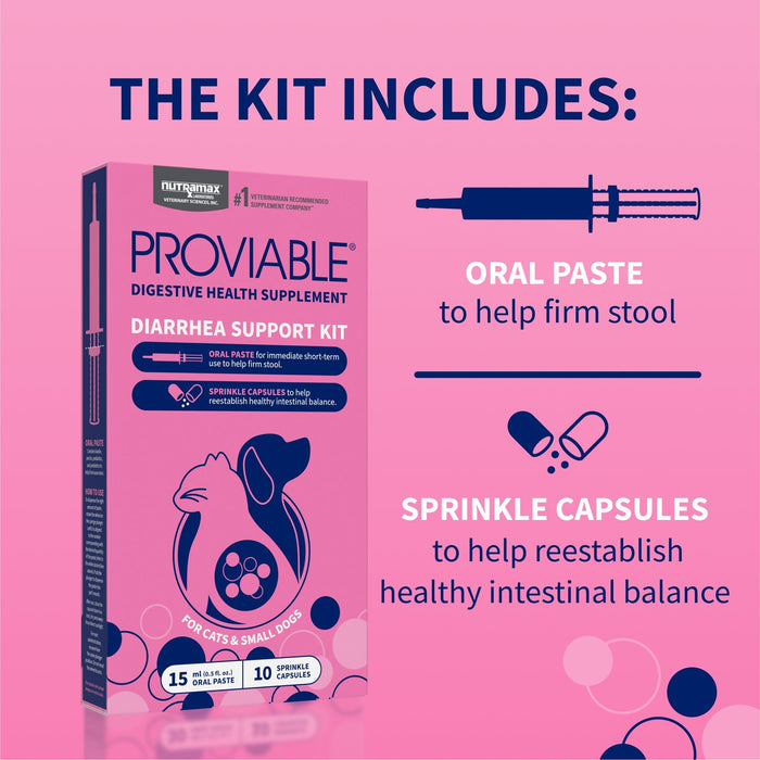 Nutramax Proviable - KP/DC Kit for Dogs and Cats, 10 Capsules - 015NM-15ML - Cats & Small Dogs - 15 mL Paste - 1 ct - 4