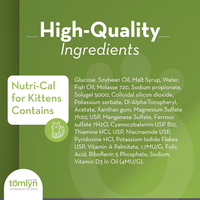Nutri - Cal® High Calorie Nutritional Gel Fish Flavor for Kittens, 4.25 oz - T6R4 - 4.25 oz - Fish - 4