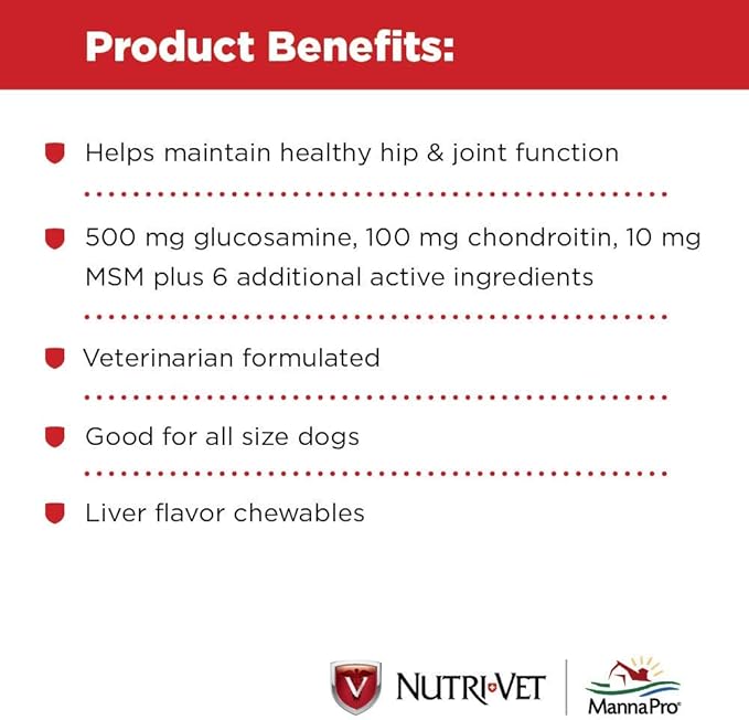 Nutri - Vet Hip & Joint Regular Strength Chewables for Dogs - Jeffers - Animal Health & Wellness > Vitamins & Supplements