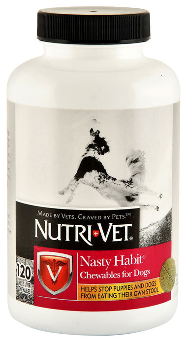 Nutri - Vet Nasty Habit Liver Flavored Chewables, 120 ct - Jeffers - Animal Health & Wellness > Vitamins & Supplements