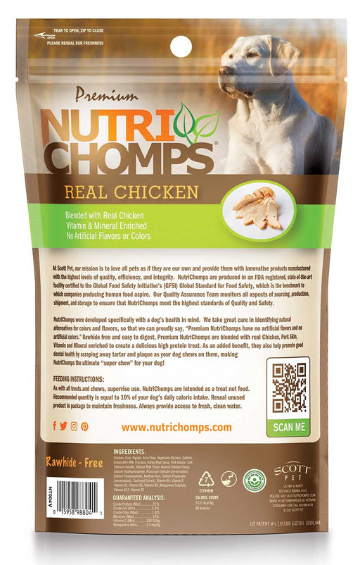 NutriChomps 8ct Chicken Mini Knot with Flavor Wrap - Jeffers - Dog Supplies > Dog Treats