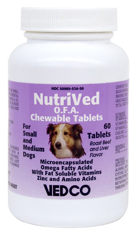 NutriVed Chewable Tablets for Small and Medium Dogs 60 ct