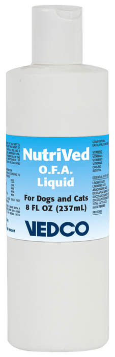 NutriVed O.F.A. Liquid for Cats & Dogs, 8 oz – Joint, Skin & Coat Support - WVDF - 8 oz - 1