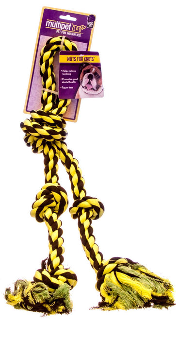 Nuts for Knots Rope Tug with 2 Danglers - Jeffers - Dog Supplies > Dog Toys