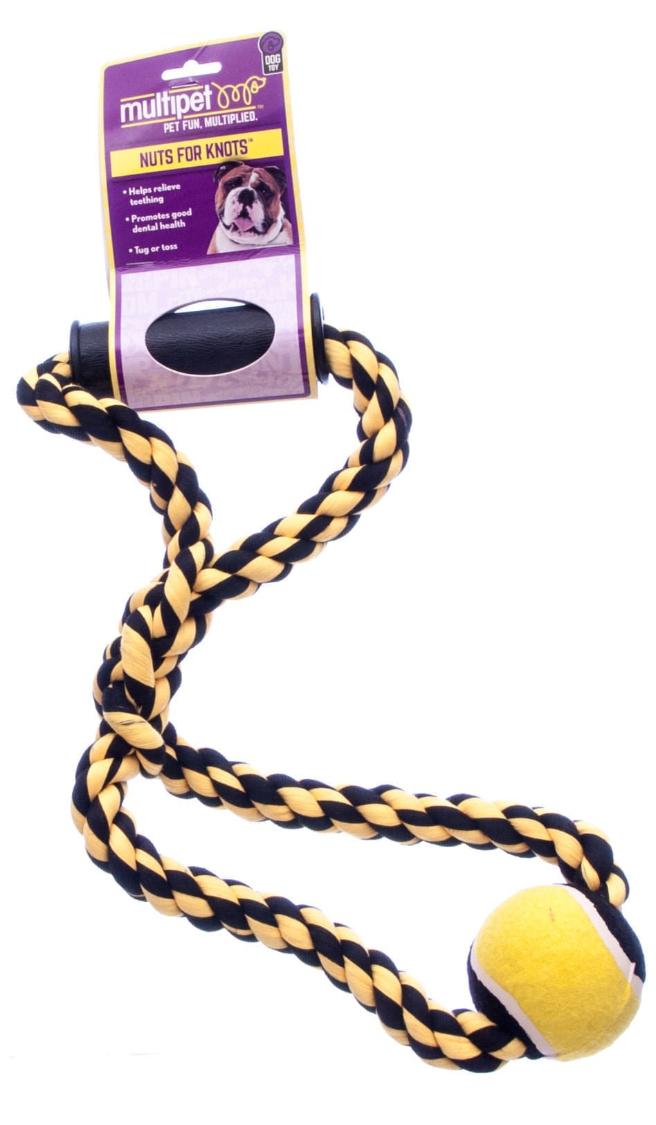 Nuts for Knots Rope Tug with Handle and Tennis Ball, 14