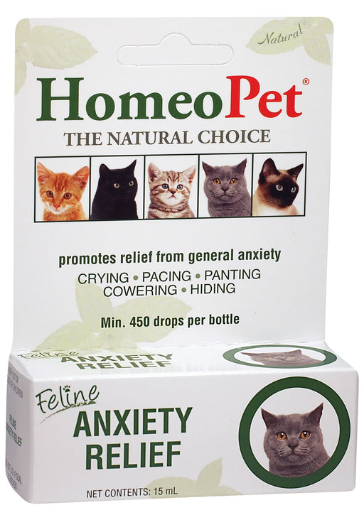 HomeoPet Anxiety Relief Feline, 15 mL -   