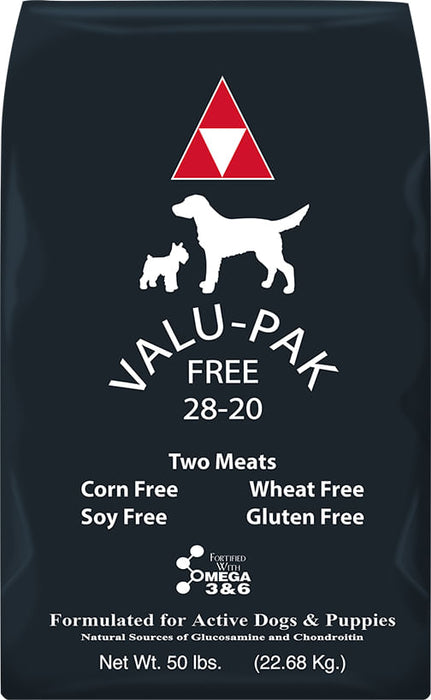 Valu-Pak Free 28-20 Dog Food (Black Bag) - 50 lbs  