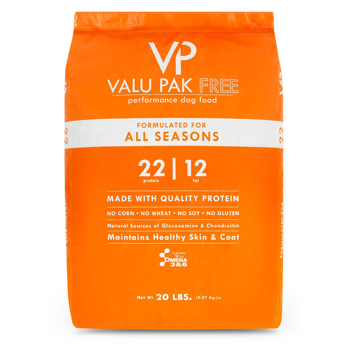 20 lb ValuPak 22/12 Dog Food (Orange Bag) Color Orange