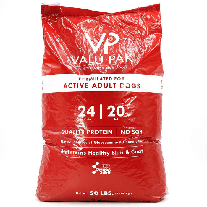 Valu-Pak 24-20 Performance Dry Dog Food for Active Dogs (Red Bag)