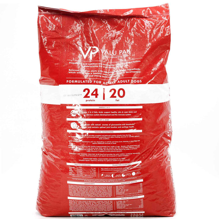 Valu-Pak 24-20 Performance Dry Dog Food for Active Dogs (Red Bag)