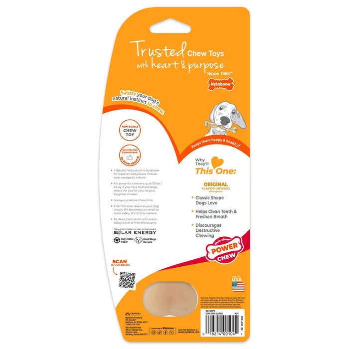 Nylabone Original Bone Dura Chew Power Chew Dog Toy - N9B4 - Large/Giant - 8"L - Original - 27
