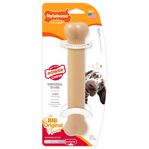 Nylabone Original Bone Dura Chew Power Chew Dog Toy - N9B4 - Large/Giant - 8"L - Original - 26