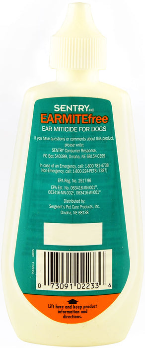 Sentry Earmite Free Ear Miticide for Dogs -   