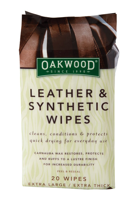 Oakwood Leather & Synthetic Wipes - Jeffers - Horse Supplies > Riding Apparel & Accessories > Leather Care