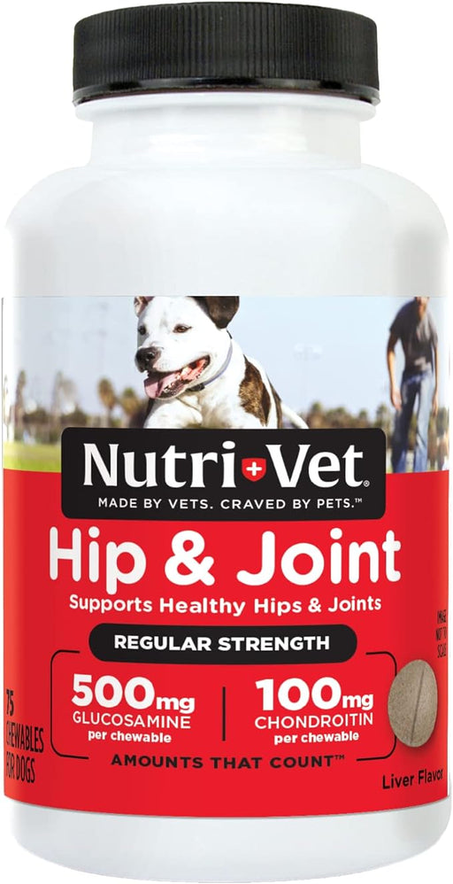 Nutri-Vet Hip & Joint Regular Strength Chewables for Dogs - 75 count Nutri-Vet Hip & Joint Regular Strength Chewables  